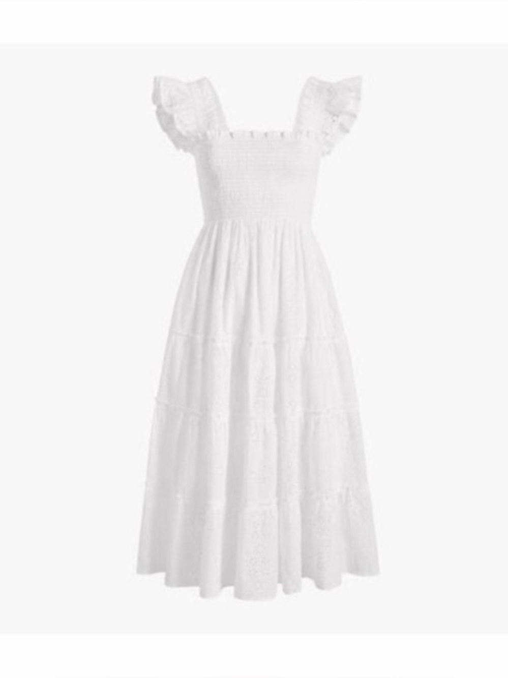 The Eyelet Ellie Nap Dress - White Eyelet